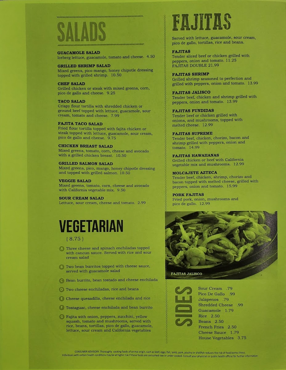 La Cocina Mexican Restaurant Menu - Image 4