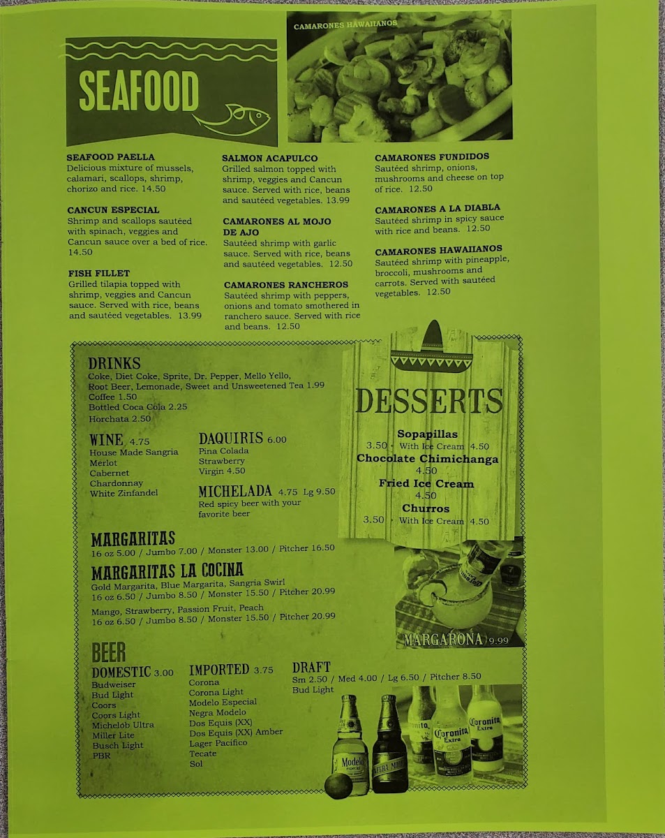 La Cocina Mexican Restaurant Menu - Image 6